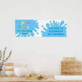 Splish Splash Pool Party Boy Birthday Banner Poster (Keuken)