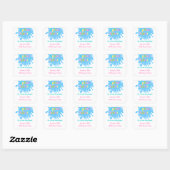 Splish Splash Pool Party Girl Anniversaire Sticker (Feuille)