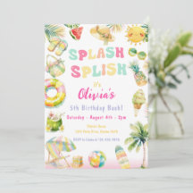 Splish Splash Pool Party Zomer Water Verjaardag
