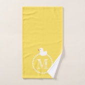 Splish Splash Rubber Ducks Monogram Bad Handdoek (Handdoek)
