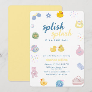 Splish Splash Rubber Eend Bad Baby Borrel Kaart