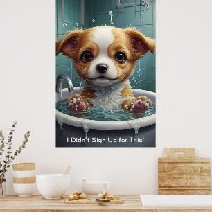 Splish Splash Schattigee Grappige Posters met Quot