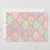 Splish Splash Sirène Anniversaire Photo Invitation (Dos)