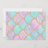 Splish Splash Sirène Anniversaire Photo Invitation (Dos)