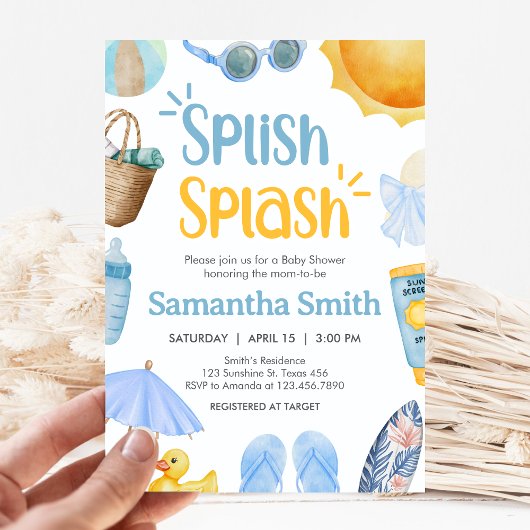 Splish Splash Summer Baby Shower Kaart