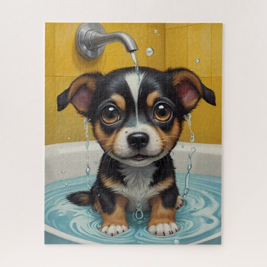 Splish Splash, Tijd voor Pet & Funny Animal Baths Legpuzzel (Verticaal)
