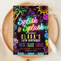 Splish Splash Verjaardag - Zwembad Feest Bewerkbaa