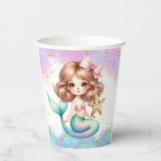 Splish Splash Zeemeermin Party Paper Cups Papieren Bekers