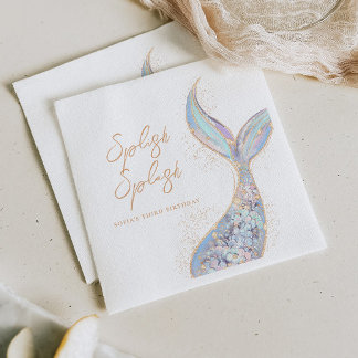 Splish Splash Zeemeermin Verjaardag Servet