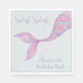 Splish Splash Zeemeermin Verjaardag servetten (Voorkant)