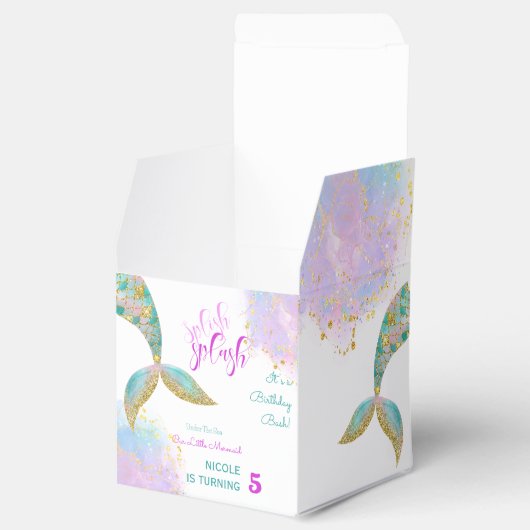 Splish splash zeemeermin verjaardags bash bedankdoosjes (Geopend)