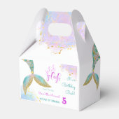 Splish splash zeemeermin verjaardags bash bedankdoosjes (Voorkant Zijde)