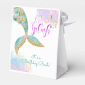 Splish splash zeemeermin verjaardags bash bedankdoosjes (Achterkant)