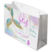 Splish splash zeemeermin verjaardags bash groot cadeauzakje (Achterkant Gekanteld)