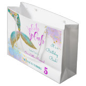 Splish splash zeemeermin verjaardags bash groot cadeauzakje (Voorkant Gekanteld)