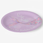 Splish Splash Zeemeermin Verjaardagspapier Borden Papieren Bordje (Gekanteld)