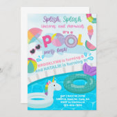 Splish splash zwembad feestje verjaardag bash, bro kaart (Voorkant / Achterkant)