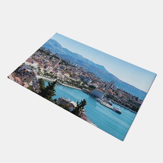 Split city sekustt aerial uitzicht, Dalmatia, Kroa Deurmat (Schuin)