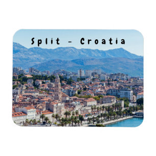 Split city sekustt aerial uitzicht, Dalmatia, Kroa Magneet