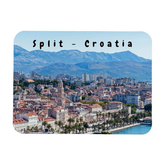 Split city sekustt aerial uitzicht, Dalmatia, Kroa Magneet (Horizontaal)