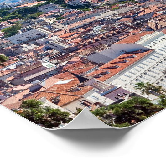 Split city sekustt aerial uitzicht, Dalmatia, Kroa Poster (Hoek)