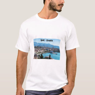 Split city sekustt aerial uitzicht, Dalmatia, Kroa T-shirt