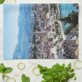 Split city sekustt aerial uitzicht, Dalmatia, Kroa Theedoek (Gevouwen)