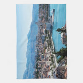 Split city sekustt aerial uitzicht, Dalmatia, Kroa Theedoek (Verticaal)