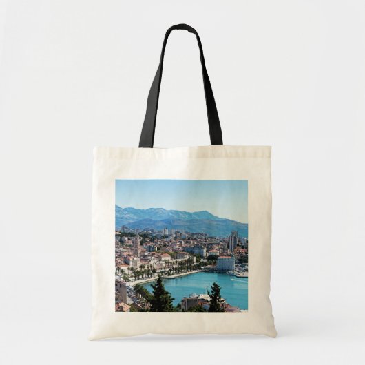 Split city sekustt aerial uitzicht, Dalmatia, Kroa Tote Bag (Voorkant)