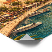 Split Croatia Vintage Adriatic Coast Poster (Hoek)
