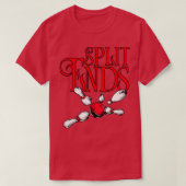 Split Ends grappig bowlingteam naam Scoop T-shirt (Design voorkant)