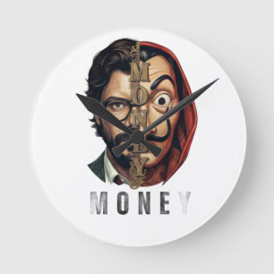 Split Face Mask Money Heist Ronde Klok