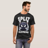 Split gebeurt bij Bowling Funny T-shirt (Voorkant volledig)