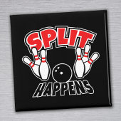 Split gebeurt grappige bowling magneet