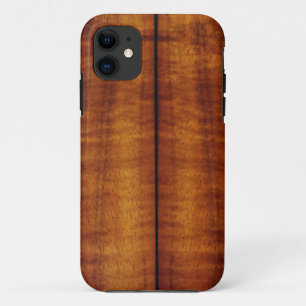 Split Hawaiian Koa Longboard stijl iPhone 11 Hoesje