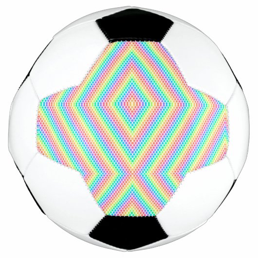 Split image showing a soccer ball design (Devant)