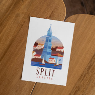 Split Kroatië Dalmatia  Briefkaart