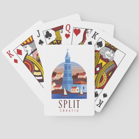 Split Kroatië Dalmatia  Pokerkaarten (Achterkant)
