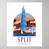 Split Kroatië Dalmatia Poster (Voorkant)