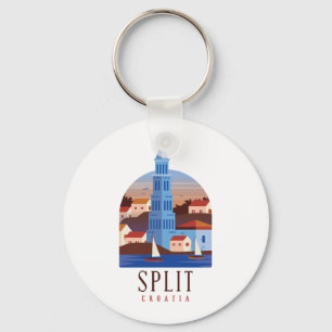 Split Kroatië Dalmatië Vintage Sleutelhanger