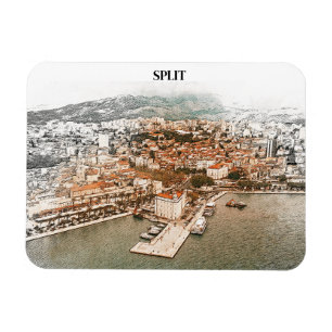 Split Kroatië haventekening Magneet
