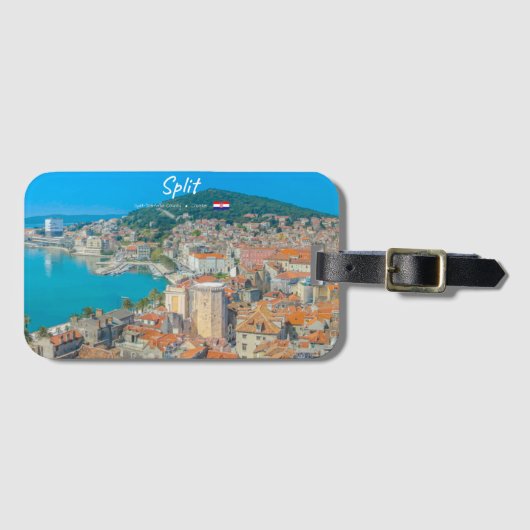 Split, Kroatië - Kuststad Bagagelabel (Voorkant (horizontaal))