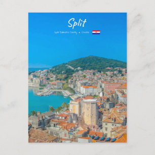 Split, Kroatië - Kuststad Briefkaart