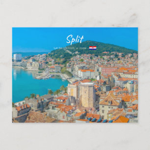 Split, Kroatië - Kuststad Briefkaart