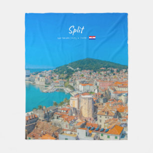 Split, Kroatië - Kuststad Fleece Deken
