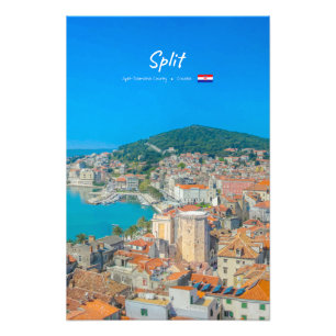 Split, Kroatië - Kuststad Foto Afdruk