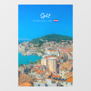 Split, Kroatië - Kuststad Raamsticker
