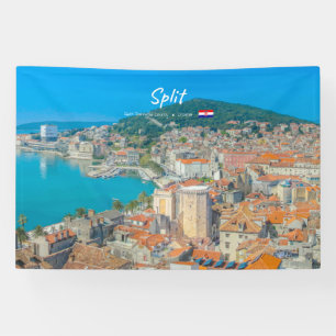 Split, Kroatië - Kuststad Spandoek