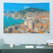 Split, Kroatië - Kuststad Spandoek (Beurs)