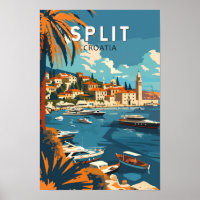 Split Kroatië Reizen Kunst Vintage